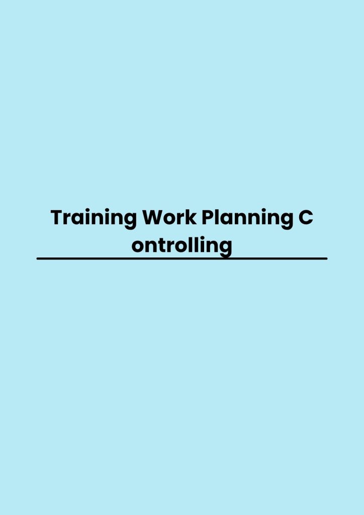 pelatihan Work Planning Controlling di jakarta