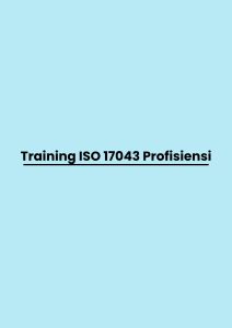 pelatihan ISO 17043 Profisiensi di jakarta