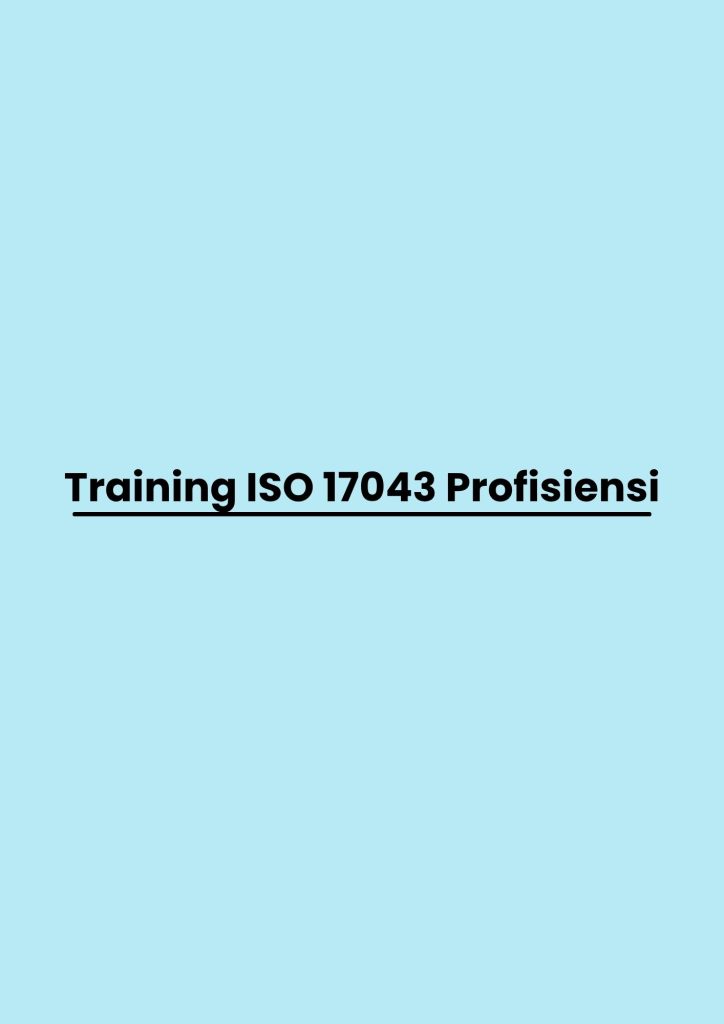 pelatihan ISO 17043 Profisiensi di jakarta