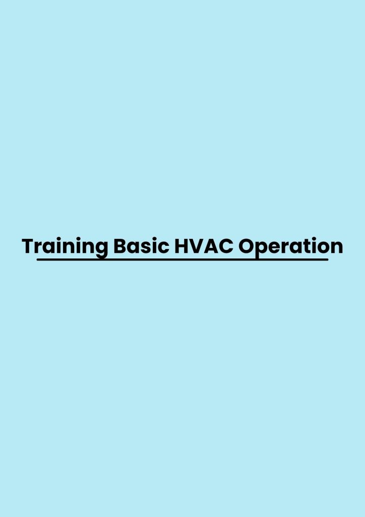 pelatihan Basic HVAC Operation di jakarta
