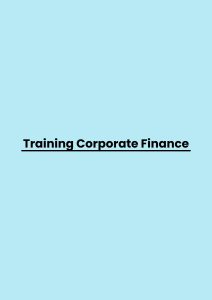 Training Corporate Finance