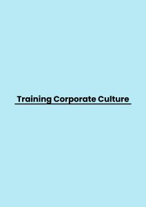 Training Corporate Culture