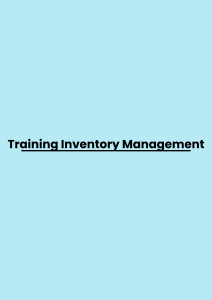 pelatihan Inventory Manufacturing di jakarta
