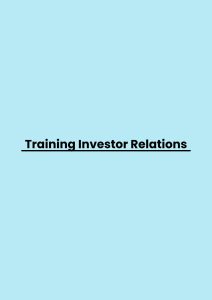 pelatihan Investor Relations di jakarta

