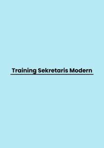 TRAINING SEKRETARIS MODERN